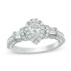 Thumbnail Image 0 of Vera Wang Love Collection 1.18 CT. T.W. Pear-Shaped Diamond Frame Engagement Ring in 14K White Gold