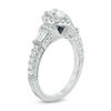 Thumbnail Image 1 of Vera Wang Love Collection 1.18 CT. T.W. Pear-Shaped Diamond Frame Engagement Ring in 14K White Gold