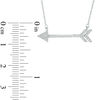 Thumbnail Image 2 of 0.13 CT. T.W. Diamond Sideways Arrow Necklace in Sterling Silver