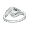 Thumbnail Image 3 of 0.50 CT. T.W. Diamond Illusion Twist Past Present Future® Engagement Ring in 10K White Gold
