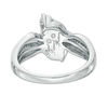 Thumbnail Image 2 of 1.01 CT. T.W. Diamond Past Present Future® Bypass Engagement Ring in 14K White Gold