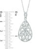 Thumbnail Image 1 of 0.18 CT. T.W. Diamond Pear-Shaped Filigree Pendant in Sterling Silver