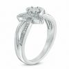 Thumbnail Image 2 of Composite Diamond Accent Woven Heart Ring in Sterling Silver