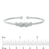 Thumbnail Image 1 of 0.20 CT. T.W. Diamond  Infinity Knot Cuff Bracelet in Sterling Silver