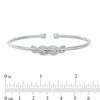 0.20 CT. T.W. Diamond  Infinity Knot Cuff Bracelet in Sterling Silver