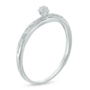 Diamond Accent Overlay Promise Ring in 10K White Gold