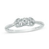 Thumbnail Image 1 of Diamond Accent Heart Sides Promise Ring in 10K White Gold