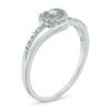 Diamond Accent Heart Split Shank Promise Ring in 10K White Gold