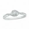 Thumbnail Image 1 of Diamond Accent Swirl Twist Shank Promise Ring in 10K White Gold