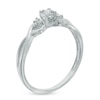 Thumbnail Image 1 of Diamond Accent Twist Shank with Tri-Sides Promise Ring in 10K White Gold