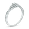 Thumbnail Image 1 of Diamond Accent Twist Shank with Tri-Sides Promise Ring in 10K White Gold