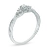 Thumbnail Image 2 of Diamond Accent Twist Shank with Tri-Sides Promise Ring in 10K White Gold