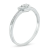 Thumbnail Image 2 of Composite Diamond Accent Three Stone Heart Promise Ring in 10K White Gold