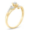 Thumbnail Image 1 of 0.09 CT. T.W. Diamond Bypass Split Shank with Tri-Sides Promise Ring in 10K Gold