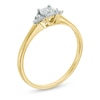 Thumbnail Image 1 of 0.09 CT. T.W. Diamond Tri-Sides Promise Ring in 10K Gold
