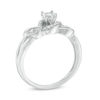 Thumbnail Image 2 of 0.12 CT. T.W. Diamond Swirl Heart Sides Promise Ring in Sterling Silver
