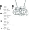 Thumbnail Image 1 of Diamond Accent Teddy Bear Family Necklace in Sterling Silver - 17"
