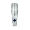 Thumbnail Image 3 of Vera Wang Men's 0.45 CT. T.W. Diamond Edge Grooved Wedding Band in 14K White Gold
