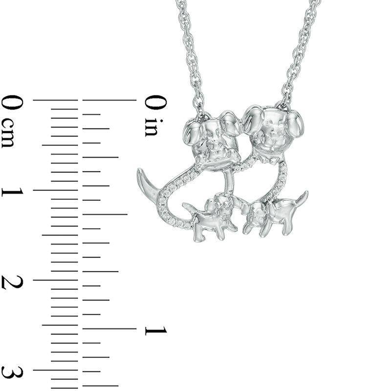 Engraved Sterling Silver Family Necklace Drop Shaped - MYKA