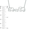 Thumbnail Image 2 of 0.12 CT. T.W. Diamond Elephant Family Necklace in Sterling Silver - 17"