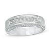 Thumbnail Image 1 of Vera Wang Men's 0.95 CT. T.W. Diamond Nine Stone Wedding Band in 14K White Gold