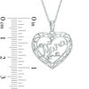 Thumbnail Image 1 of Diamond Accent "Nana" Heart Pendant in Sterling Silver