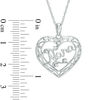 Diamond Accent "Nana" Heart Pendant in Sterling Silver