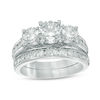 Thumbnail Image 1 of 2.69 CT. T.W. Certified Canadian Diamond Past Present Future® Bridal Set in 14K White Gold (J/I2)