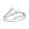 Thumbnail Image 1 of 0.25 CT. T.W. Diamond Four Stone Bypass Ring in 10K White Gold