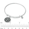 Thumbnail Image 2 of Chrysalis Cross Charm Adjustable Bangle in White Brass