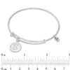 Thumbnail Image 2 of Chrysalis Cubic Zirconia "S" Initial Charm Adjustable Bangle in White Brass