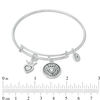 Thumbnail Image 3 of Chrysalis "Friendship" Charms Adjustable Bangle in White Brass