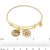 Thumbnail Image 2 of Chrysalis "Sister" Charms Adjustable Bangle in Yellow-Tone Brass