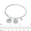 Thumbnail Image 3 of Chrysalis "Sister" Charms Adjustable Bangle in White Brass