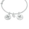 Thumbnail Image 2 of Chrysalis "Creativity" Charms Adjustable Bangle in White Brass