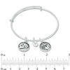 Thumbnail Image 3 of Chrysalis "Creativity" Charms Adjustable Bangle in White Brass