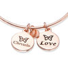 Thumbnail Image 2 of Chrysalis "Love" Charms Adjustable Bangle in Rose-Tone Brass