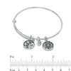 Thumbnail Image 3 of Chrysalis "Strength" Charms Adjustable Bangle in White Brass