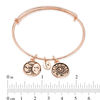 Thumbnail Image 4 of Chrysalis "Strength" Charms Adjustable Bangle in White Brass