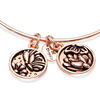 Thumbnail Image 3 of Chrysalis "Transformation" Charms Adjustable Bangle in Rose-Tone Brass