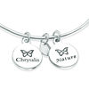 Thumbnail Image 2 of Chrysalis "Nature" Charms Adjustable Bangle in White Brass