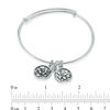 Thumbnail Image 4 of Chrysalis "Nature" Charms Adjustable Bangle in White Brass