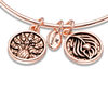 Thumbnail Image 3 of Chrysalis "Inner Beauty" Charms Adjustable Bangle in Rose-Tone Brass
