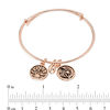 Thumbnail Image 4 of Chrysalis "Inner Beauty" Charms Adjustable Bangle in Rose-Tone Brass