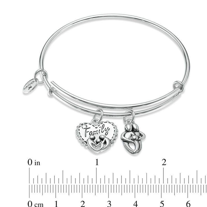 Chrysalis "Family" Charms Adjustable Bangle in Rose-Tone Brass
