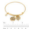 Thumbnail Image 4 of Chrysalis Cubic Zirconia "Good Luck" Charms Adjustable Bangle in Yellow-Tone Brass