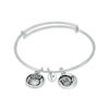 Thumbnail Image 1 of Chrysalis "Wisdom" Charms Adjustable Bangle in White Brass