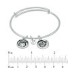 Thumbnail Image 3 of Chrysalis "Wisdom" Charms Adjustable Bangle in White Brass