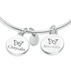 Thumbnail Image 1 of Chrysalis "Serenity" Charms Adjustable Bangle in White Brass