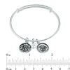 Thumbnail Image 3 of Chrysalis "Serenity" Charms Adjustable Bangle in White Brass